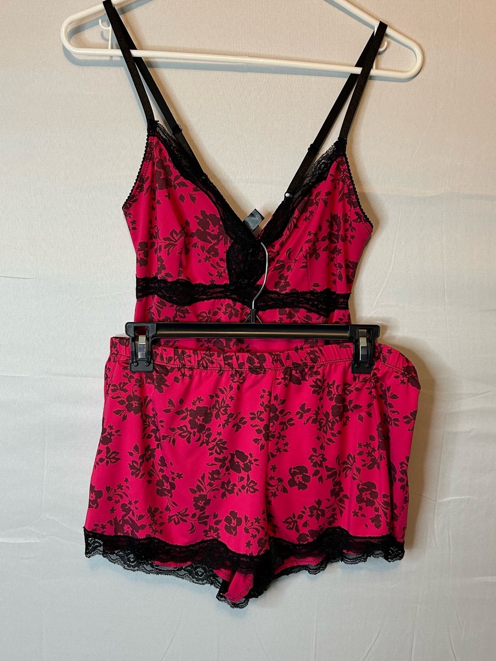 Marilyn Monroe Two Piece Lingerie Pajama Set Pink Black Women’s Large Pink 67 - Picture 7 of 8